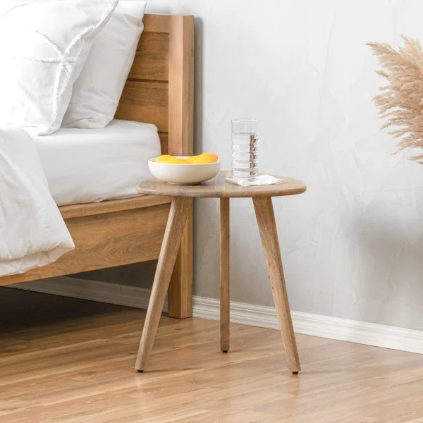Azori Solid Wood 3 Legs End Table | Wayfair North America