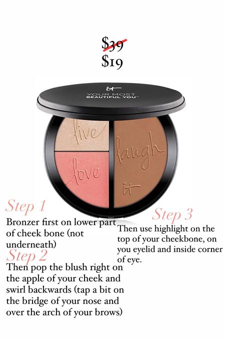It Cosmetics sale on bronzer, blush, highlight compact. Gift for teen, bff or yourself 

#LTKCyberweek #LTKGiftGuide #LTKbeauty