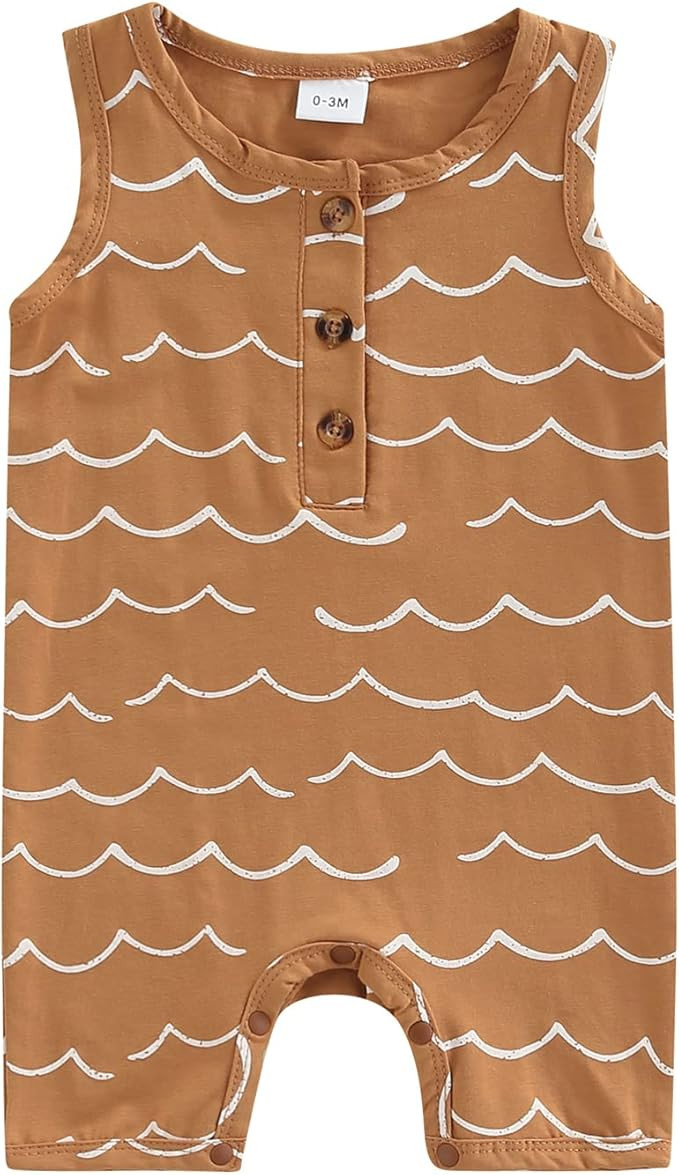 Newborn Baby Boy Girl Romper Clothes Infant Solid Ribbed Onesie Bodysuit Jumpsuit Outfits | Amazon (US)