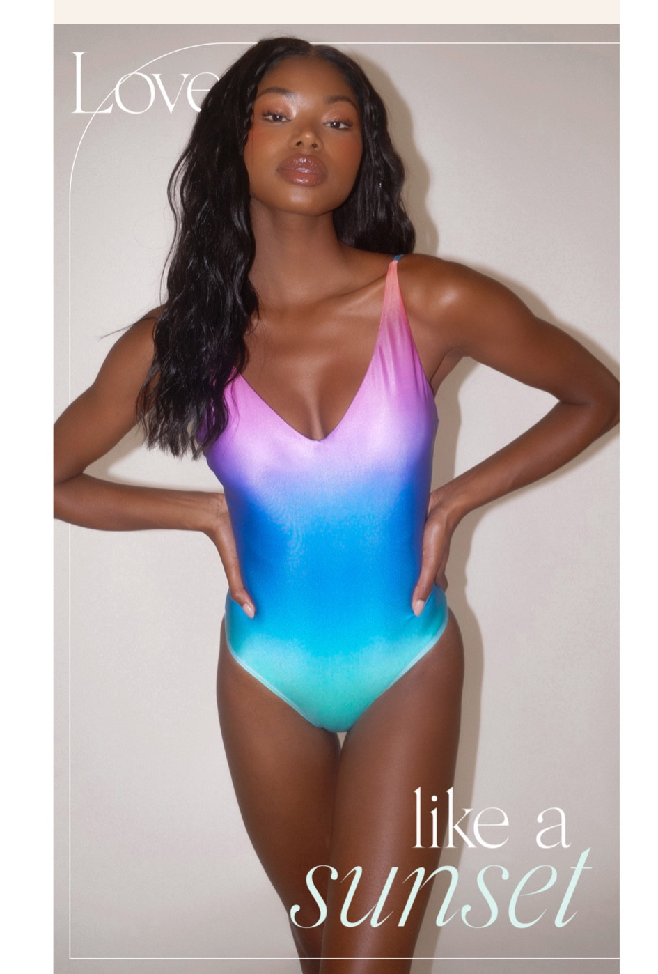 I'm in love with the new ombré collection at Beach Riot! One piece swimsuit. Bikini 

#LTKswim