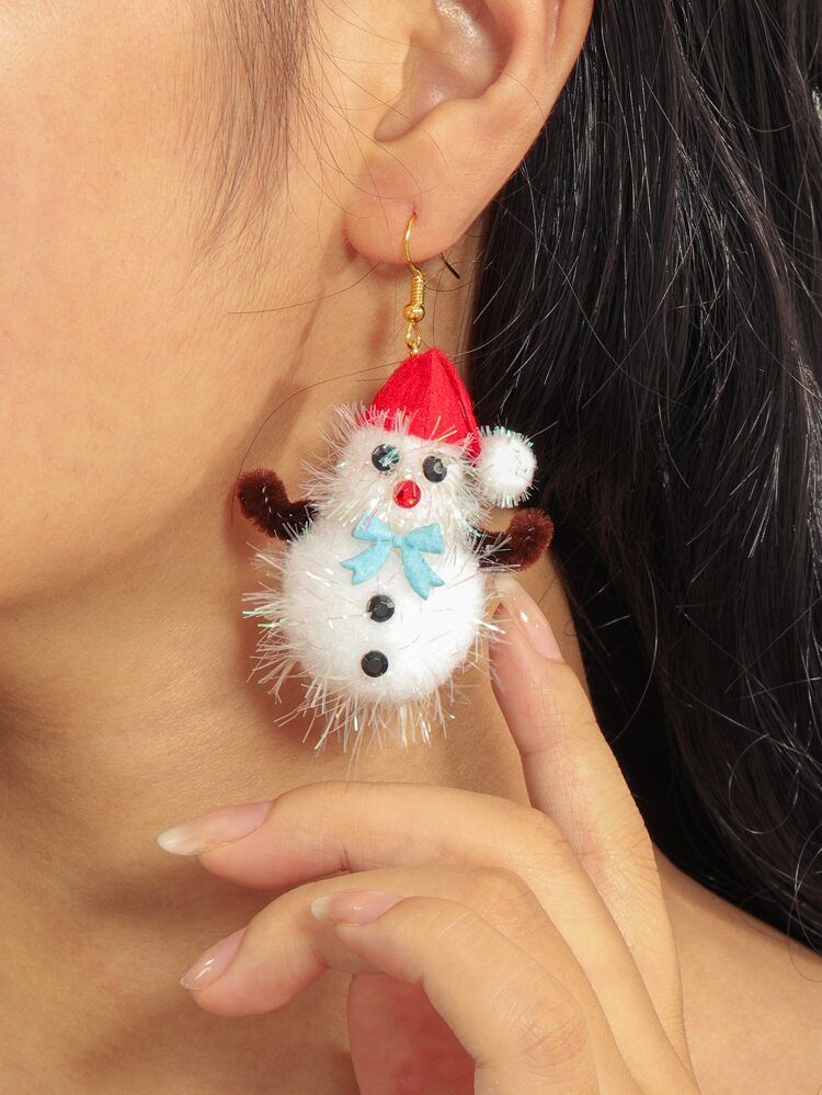 Christmas Snowman Decor Drop Earrings | SHEIN