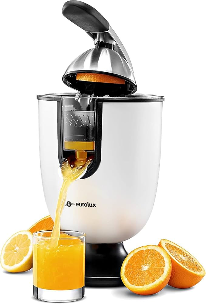 Eurolux Electric orange juicer squeezer | Pro Stainless Steel Citrus Juicer with Soft Grip Handle... | Amazon (US)