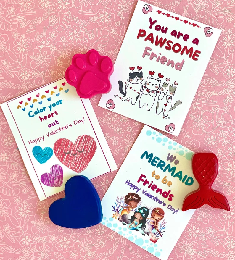 Personalized Valentine for Kid, Classroom Valentine Exchange, Non-candy Valentine Class Favor, Pr... | Etsy (US)