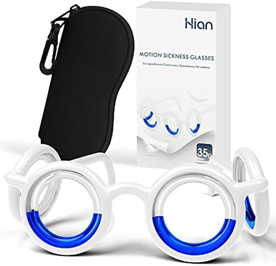 Hion Anti- Motion Sickness Smart Glasses, Ultra-Light Portable Nausea Relief Glasses, Raised Airs... | Amazon (US)