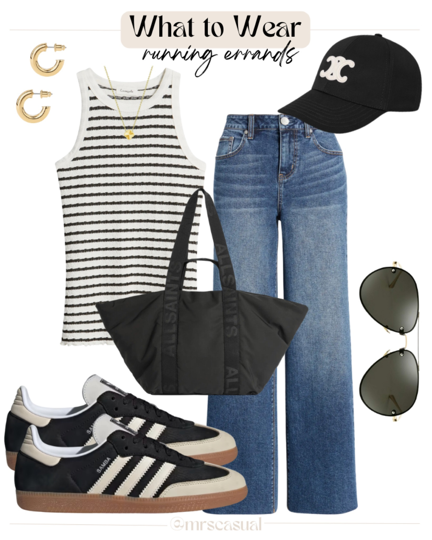 Running errands Nordstrom outfit idea black and cream sambas 

#LTKShoeCrush #LTKxNSale #LTKSeasonal