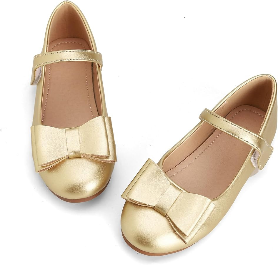 Girls Toddler Dress Shoes Ballet Mary Jane Flats for Baby Little Kids Girl | Amazon (US)