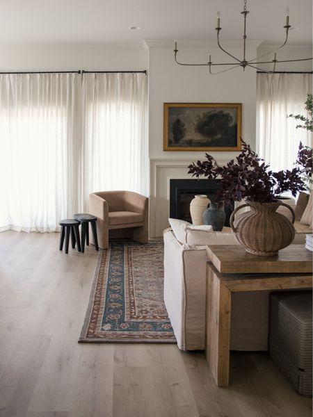 September best seller! My pinch pleated drapes are always a favorite 😊 I have the ivory color, unlined. The two windows by the fireplace are 72 W x 102” L. The patio door drapes are 100 W x 102” L for each panel  

#LTKhome #LTKstyletip