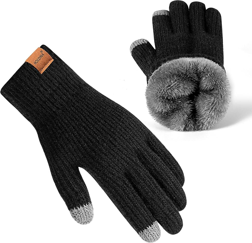 Gloves for Cold Weather Men,Thermal Winter Gloves with Touchscreen Fingers,Fleece Warm Gloves for... | Amazon (US)