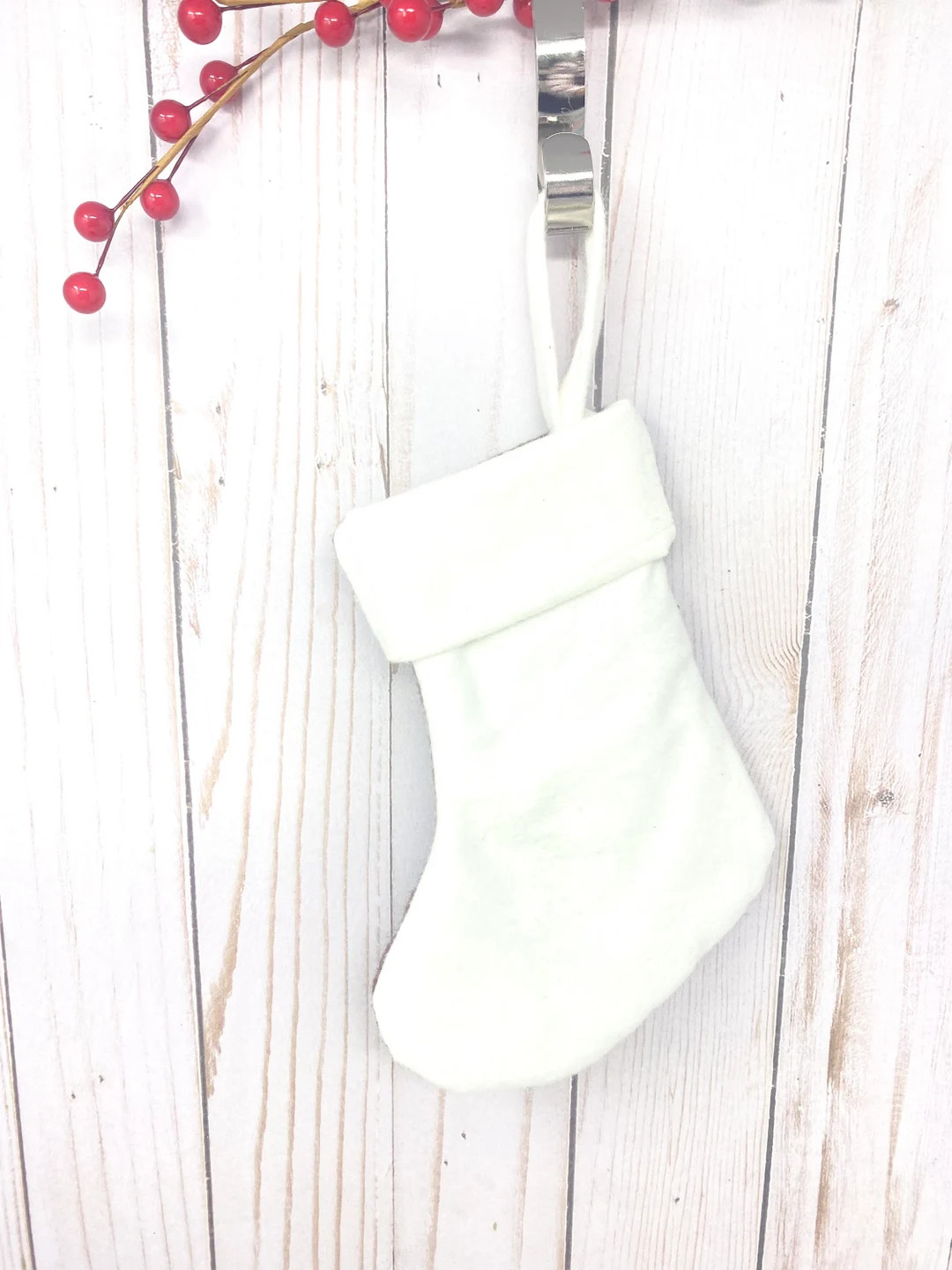 Mini Christmas Stocking, Minimalist Stocking, Neutral White or Brown Farmhouse Stocking, Cat Dog ... | Etsy (US)