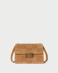 Delphine Toffee Suede Shoulder Bag | Loeffler Randall