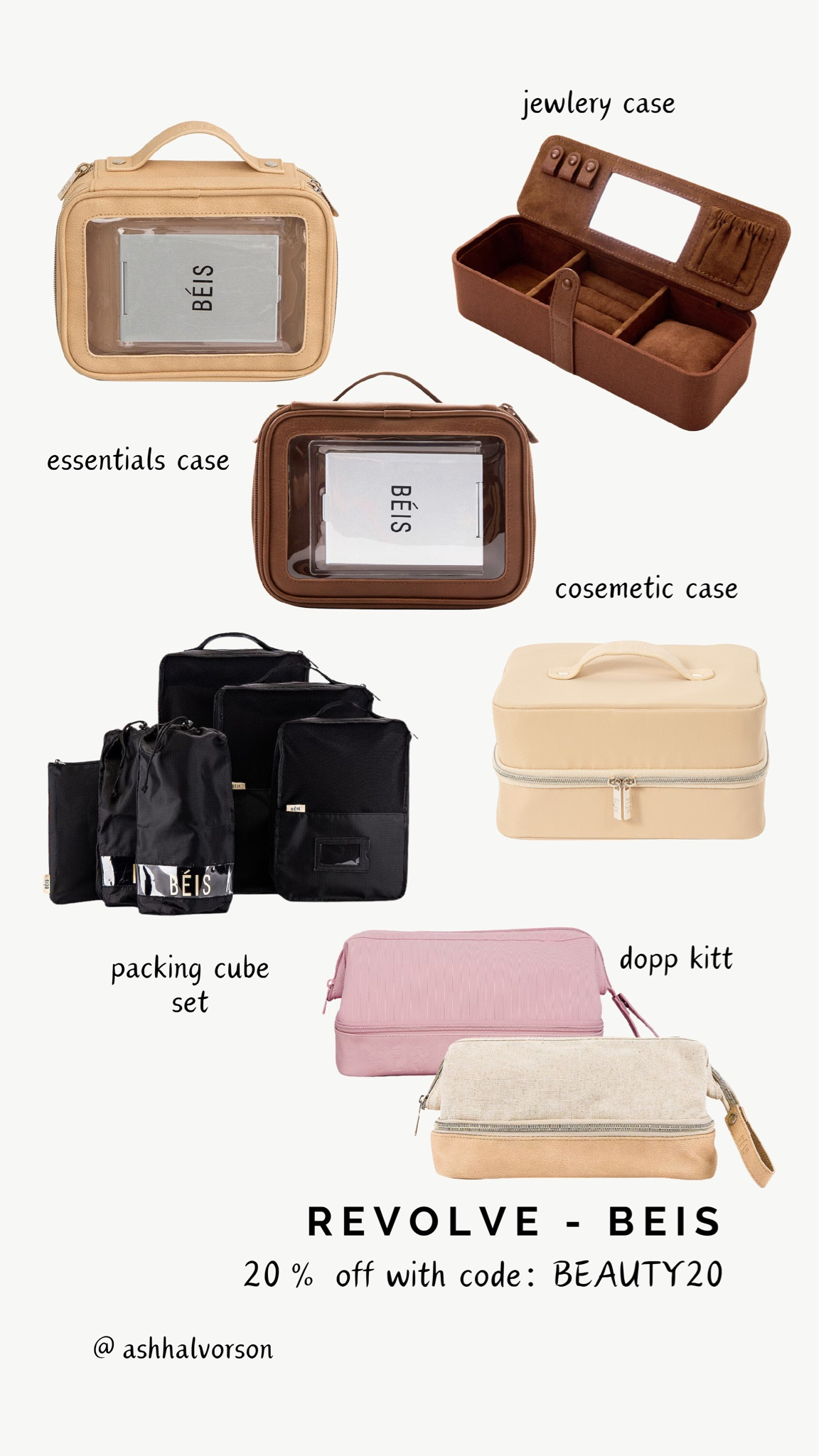 Beis is on sale at revolve for 20% off with code: BEAUTY20 you guys know I love my Beis travel essentials and these are perfect for your next travel!

Beis, on sale, travel favorites, Beis luggage, packing cubes

#LTKSeasonal #LTKfindsunder50 #LTKfindsunder100