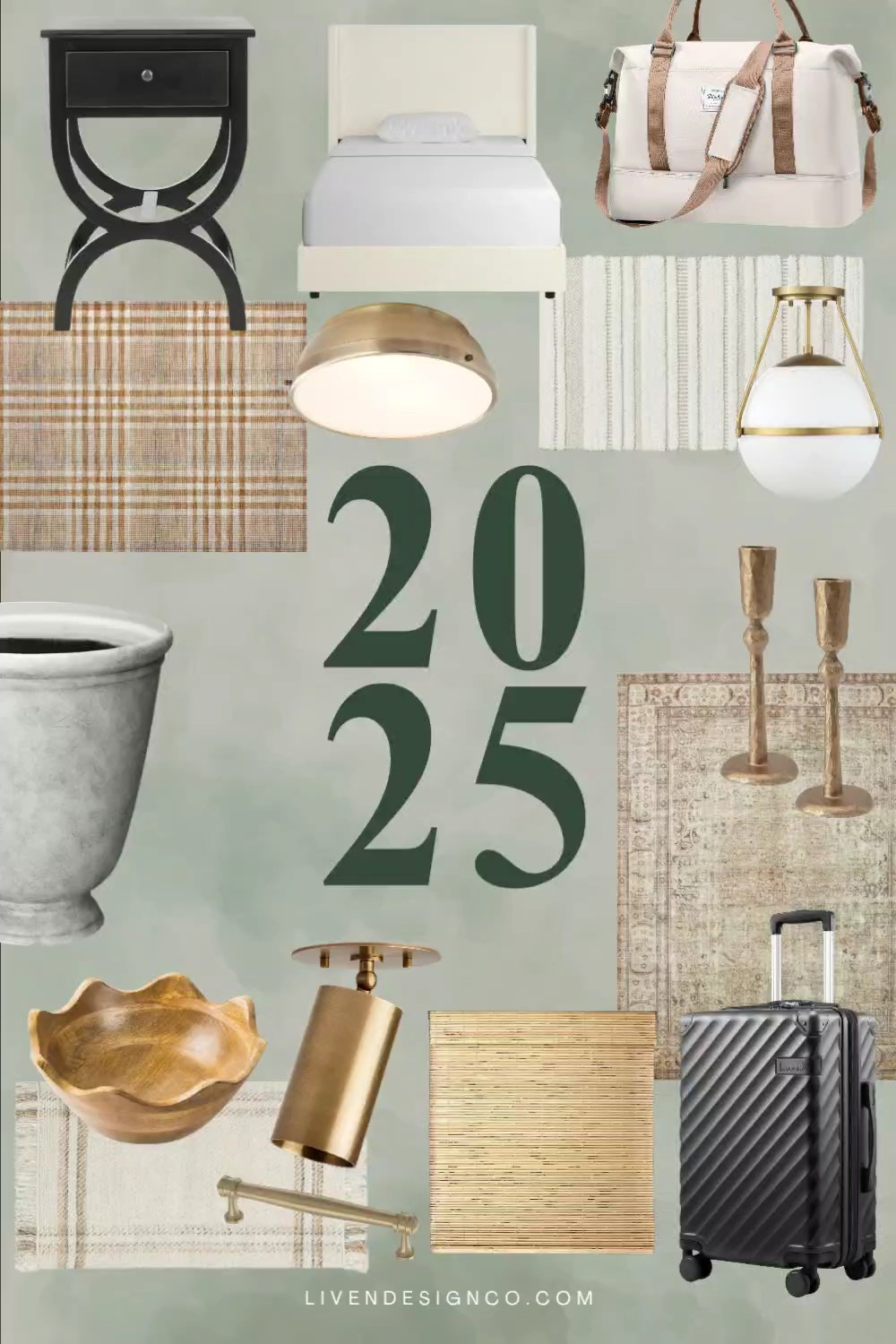 Bestselling items of 2025. Home decor. Flush mount light. Brass flush mount. Dome light. Black nightstand. Planter. Urn. Carry on bag. Weekend bag. Luggage. Brass candlesticks. Amazon. Upholstered bed. Vintage antique rug. Loloi rug. Plaid rug. Accent rug. Neutral bath mat rug. Target home. Globe ceiling light. Bedroom light. Serving bowl. Scalloped bowl. Serving bowl. Brass spot lights. Accent lighting. Woven shade. Champagne bronze gold hardware. Drawer pull. Bathroom hardware. Kitchen hardware. Drawer hardware. 

#LTKSeasonal #LTKHome #LTKSaleAlert