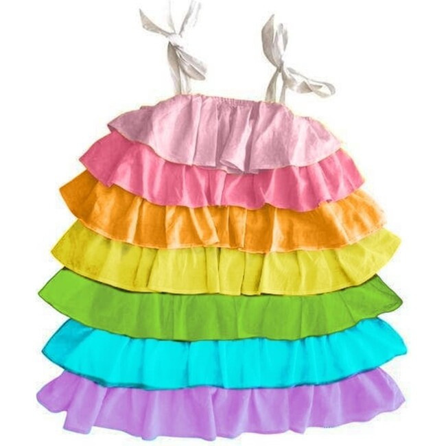 Ruffle Pastel Sun Dress, Multi | Maisonette