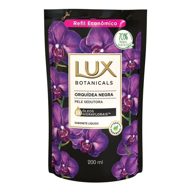 Sabonete Líquido Lux Botanicals Orquídea Negra Refil com 200ml | Drogasil (BR)
