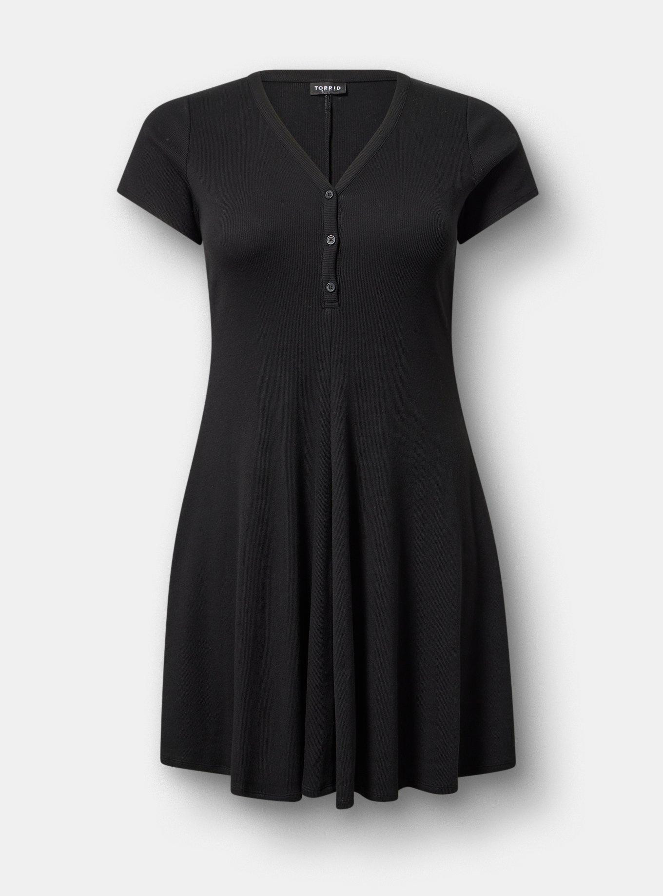 Ribbed Henley Mini Dress | Torrid (US & Canada)