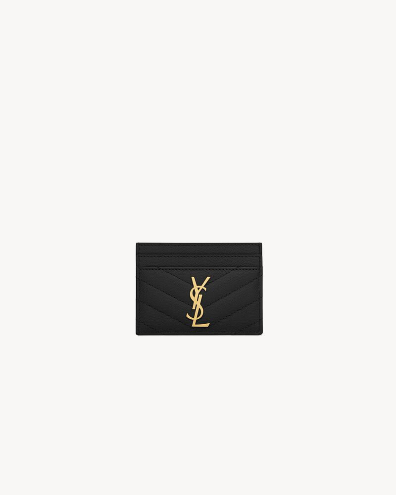 Monogram card case in grain de poudre embossed leather | Saint Laurent __locale_country__ | YSL.c... | Saint Laurent Inc. (Global)