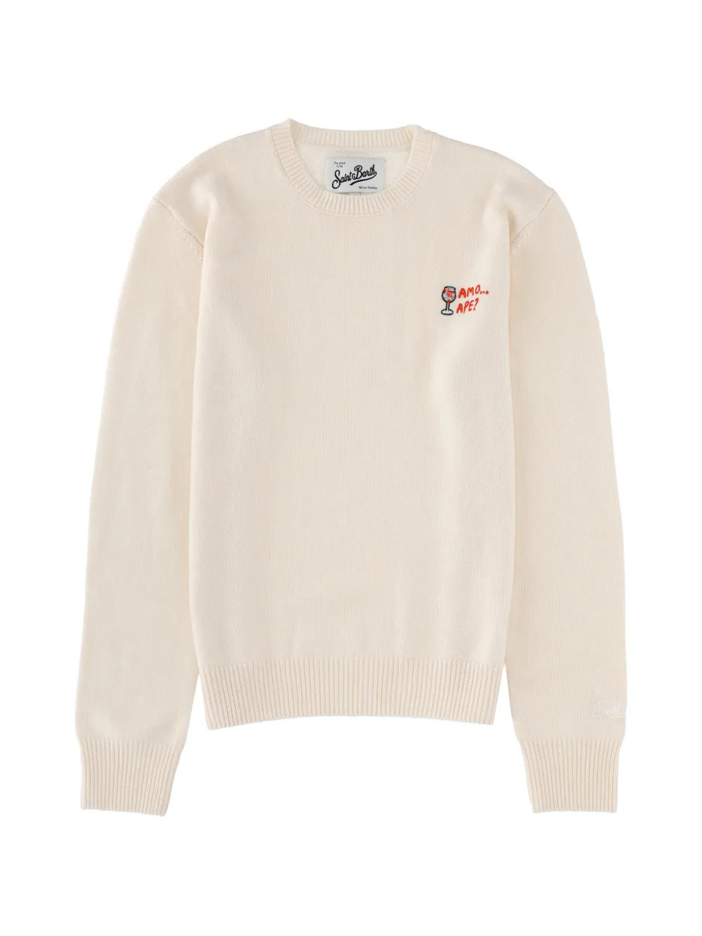 embroidery crew neck sweater | Farfetch Global