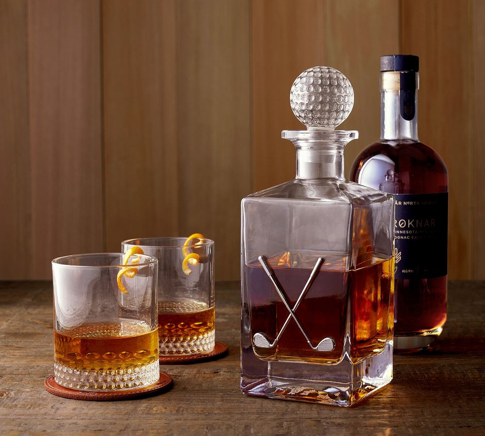 Figural Golf Decanter &amp; Double Old Fashioned Glasses | Pottery Barn (US)