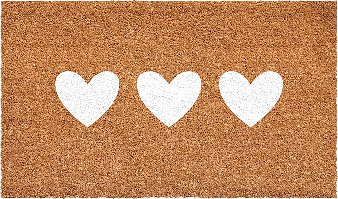 Calloway Mills 112281224 White Trio Heart Doormat | Amazon (US)
