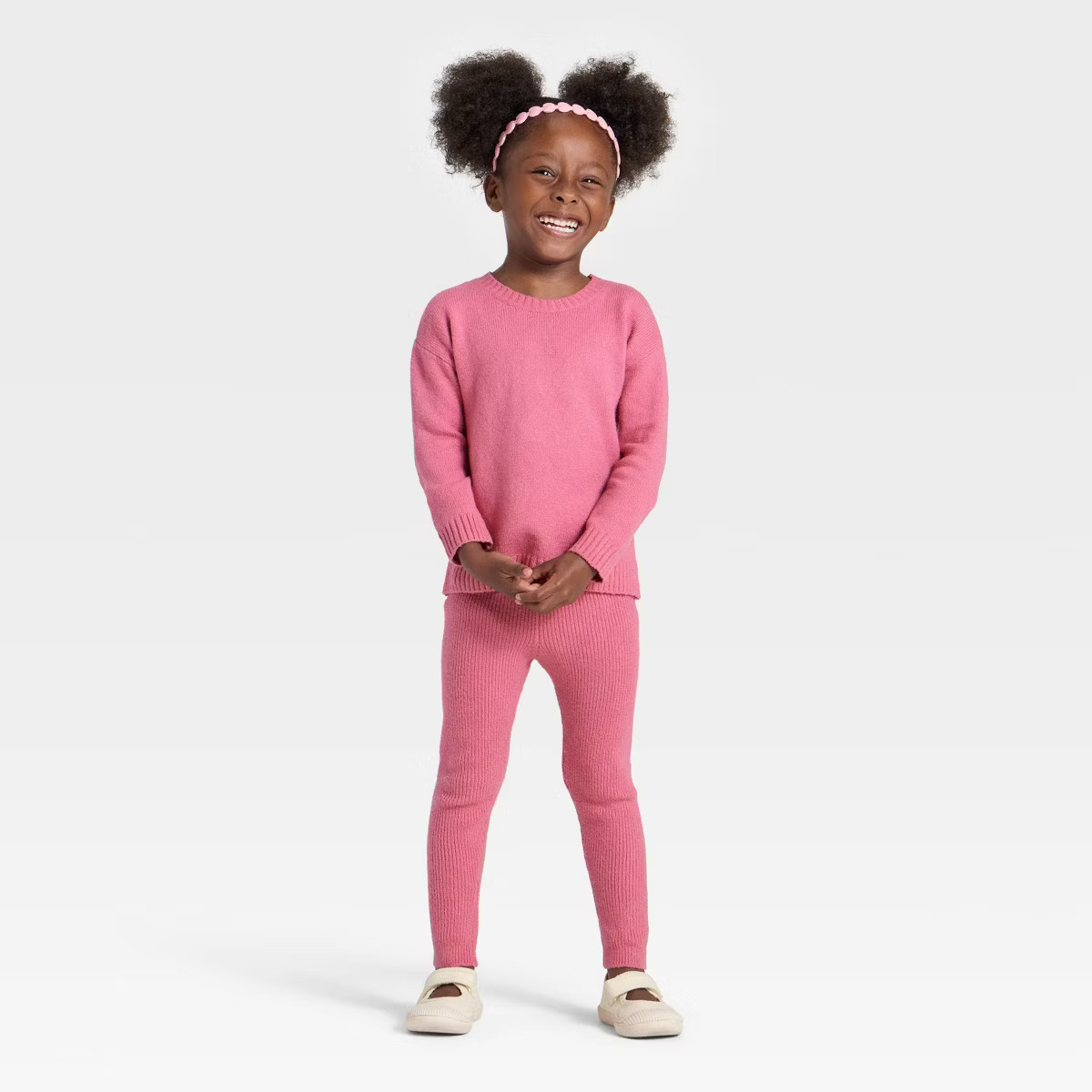 Toddler Girls' Sweater Top and Bottom Set - Cat & Jack™ Rose Pink 12M | Target