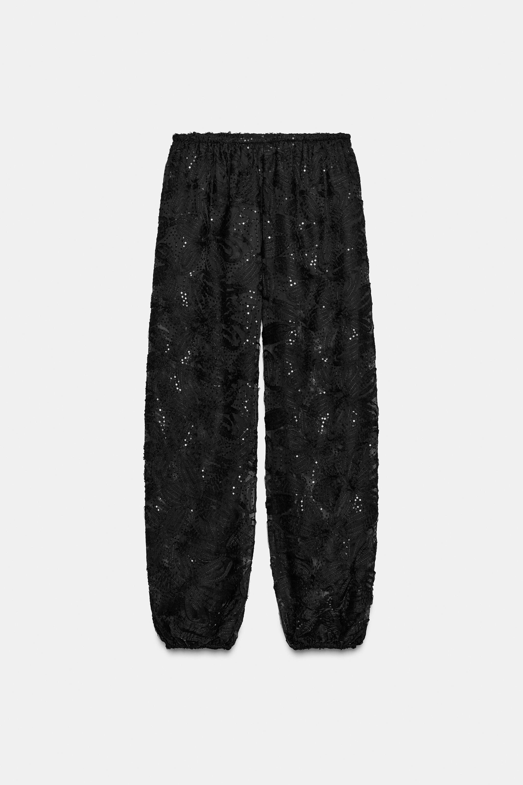 SEQUINNED BALLOON TROUSERS | Zara UK