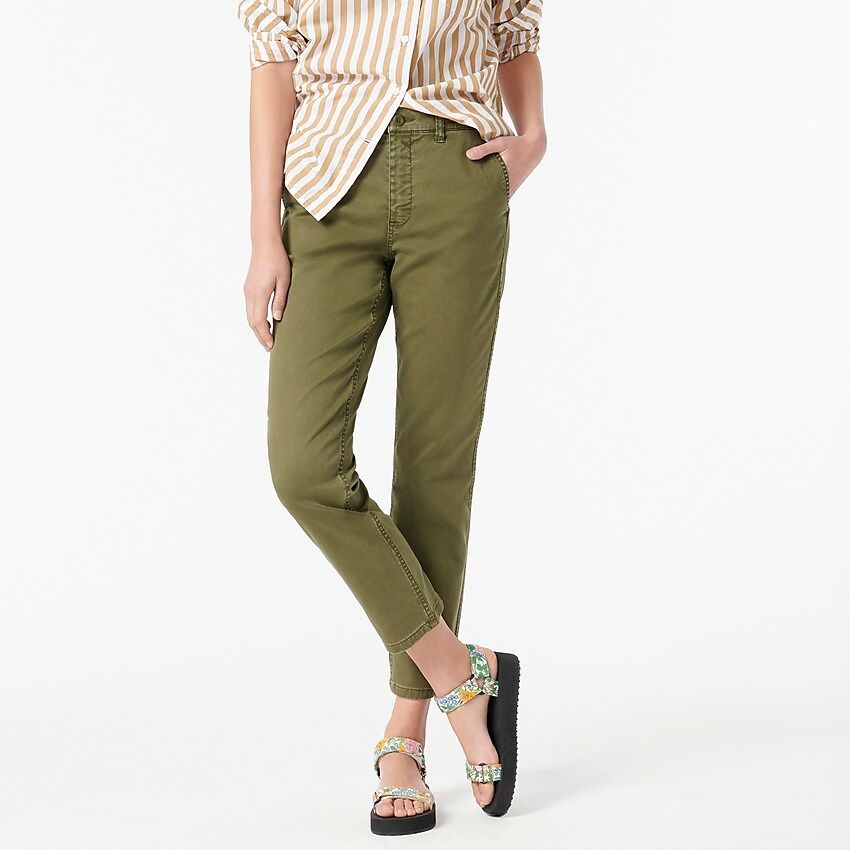Vintage straight pant in garment-dyed stretch chino | J.Crew US