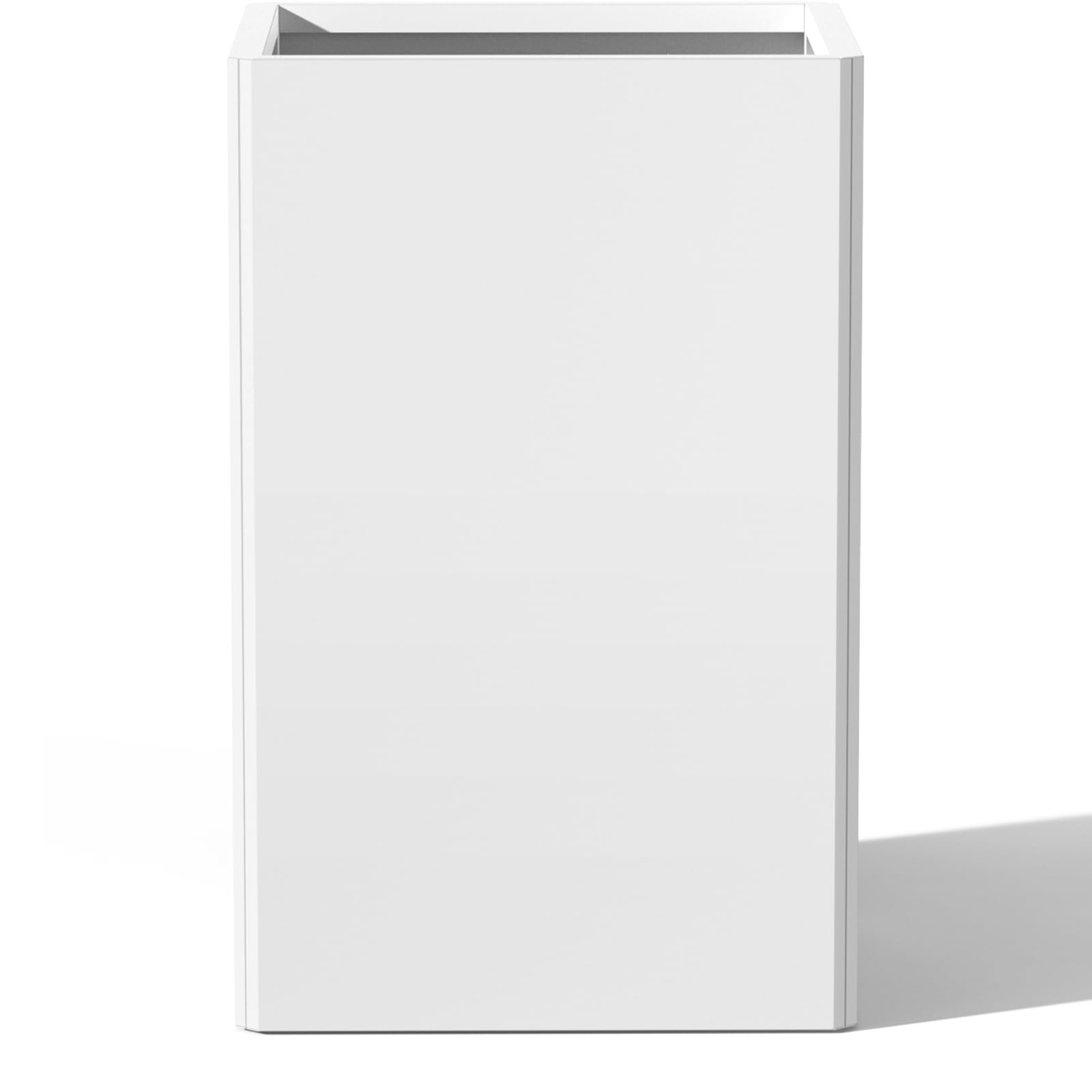 Galvanized Steel Metal Planter, 26 Inch White Square Outdoor Planters with Removable Insert Shelf... | Amazon (US)