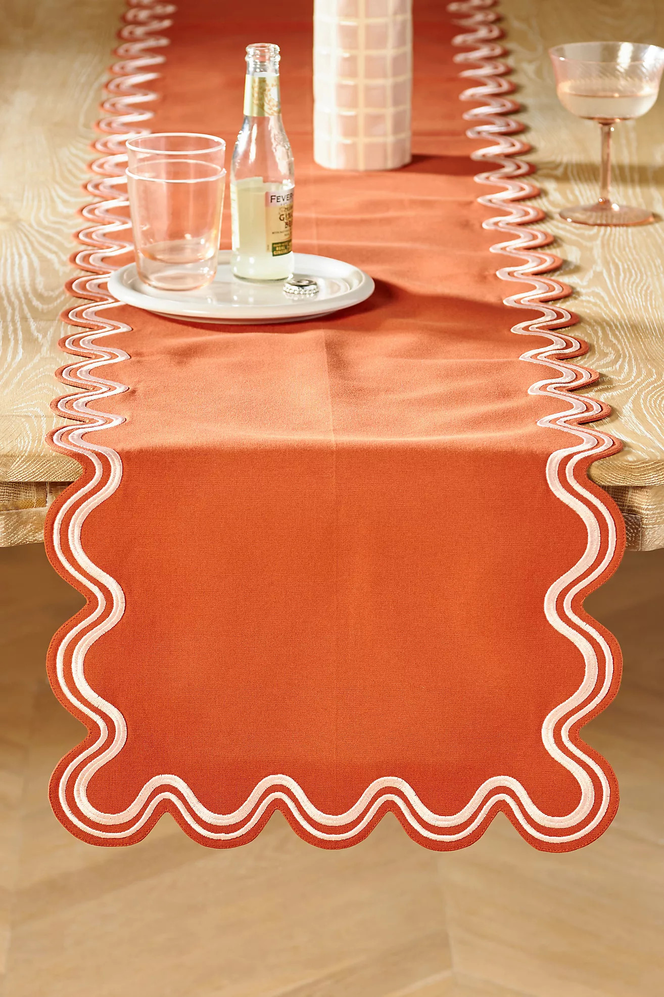 Madeline Embroidered Table Runner | Anthropologie (US)