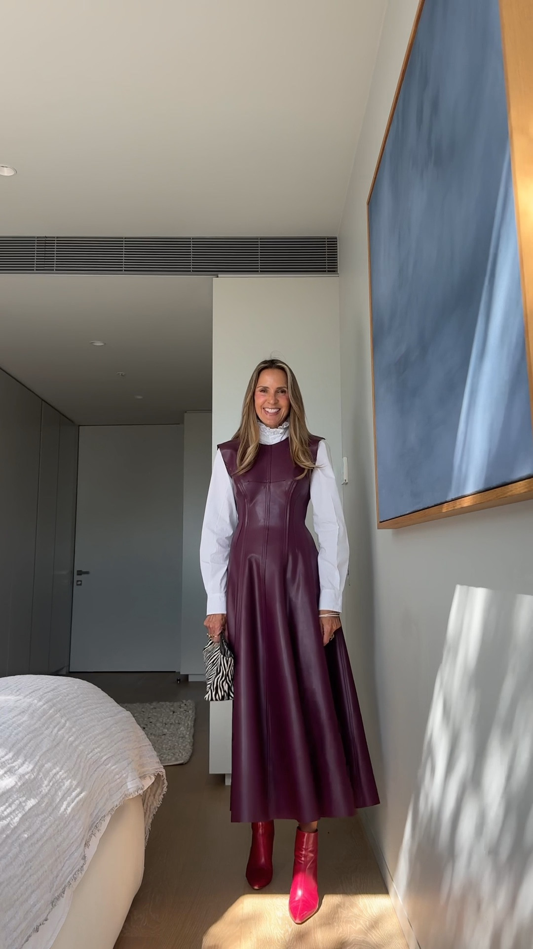 Burgundy and crisp white makes this dress a great option for Autumn. 

#LTKstyletip #LTKover50style #LTKaustralia