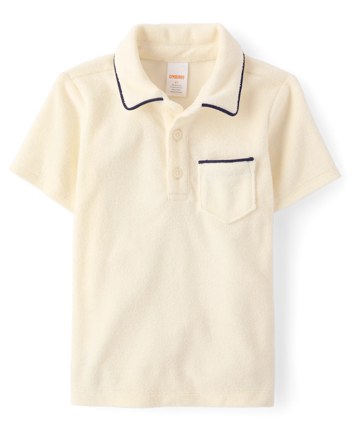 Boys Short Sleeve Contrast Terry Polo - Nantucket Charm - CREAM | Gymboree | Gymboree