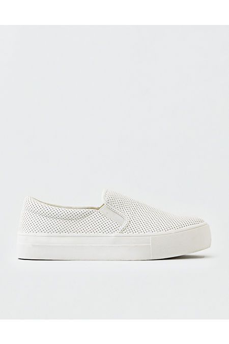 AEO Perforated Slip-on Sneaker Women's White 10 | American Eagle Outfitters (US & CA)