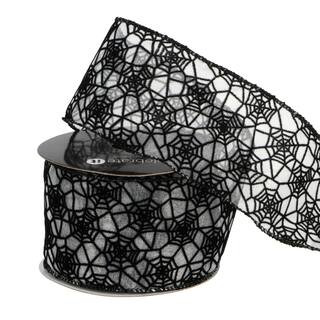 2.5" x 20ft. Black Sheer Web Wired Ribbon by Celebrate It® Halloween | Michaels | Michaels Stores