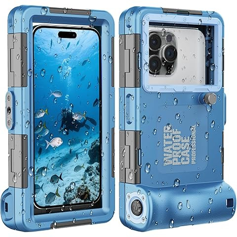 Underwater Phone Case for Snorkeling, [50ft/15M] Professional Deep Diving Waterproof Phone Case f... | Amazon (US)