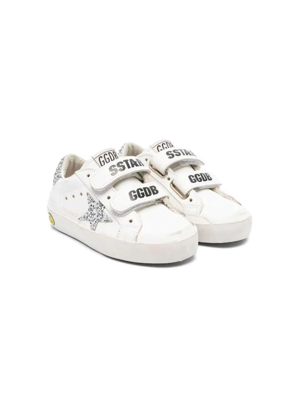 Golden Goose Kids Old School leather sneakers - White | Farfetch Global