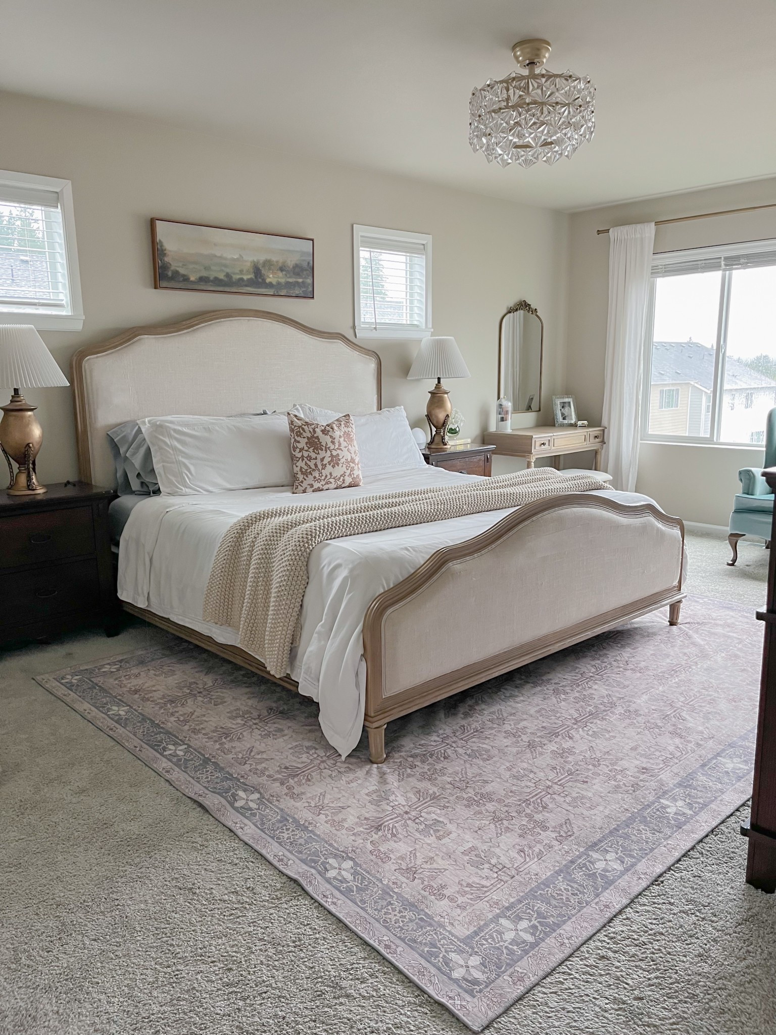 In love with our new rug! The colors  and pattern add such a pretty touch to our space. 

#LTKHome