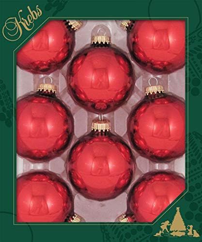 Christmas By Krebs Made in The USA Designer Seamless Glass Christmas Ball Ornaments (Christmas Re... | Amazon (US)