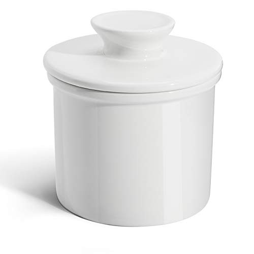 Sweese 305.101 Porcelain Butter Keeper Crock - French Butter Dish - No More Hard Butter - Perfect Sp | Amazon (US)