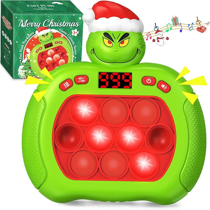Green Monster Pop Push Game Fidget Console Toys for Kids Adults,Quick Push Pop Bubble Up Gifts fo... | Amazon (US)