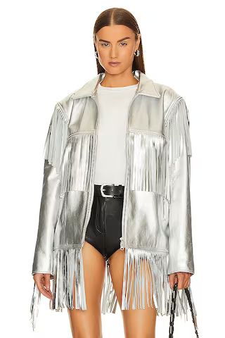 Understated Leather Mystical Jacket in Silver Foil from Revolve.com | Revolve Clothing (Global)