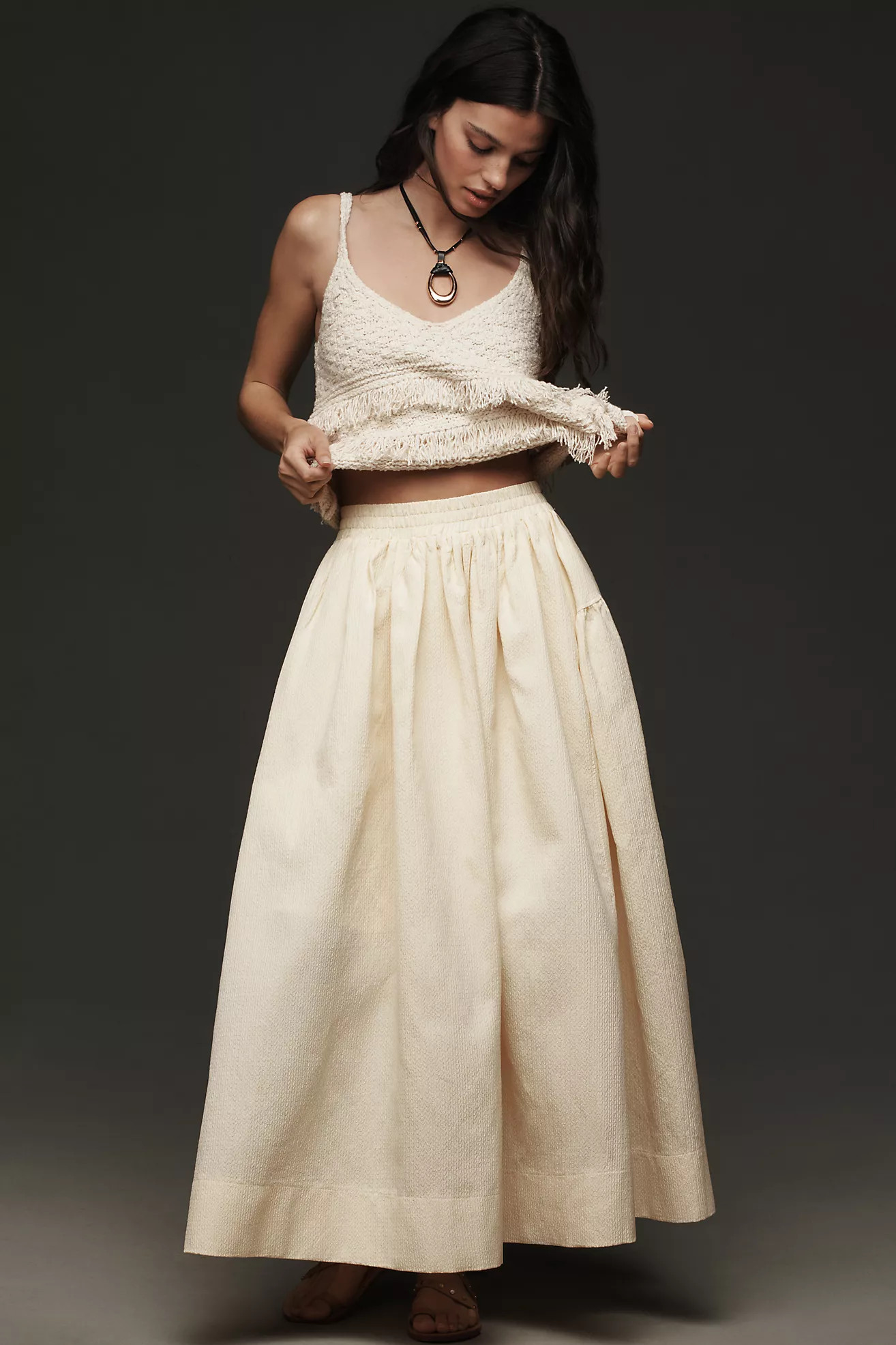 MABLE Seamed Midi Skirt | Anthropologie (US)