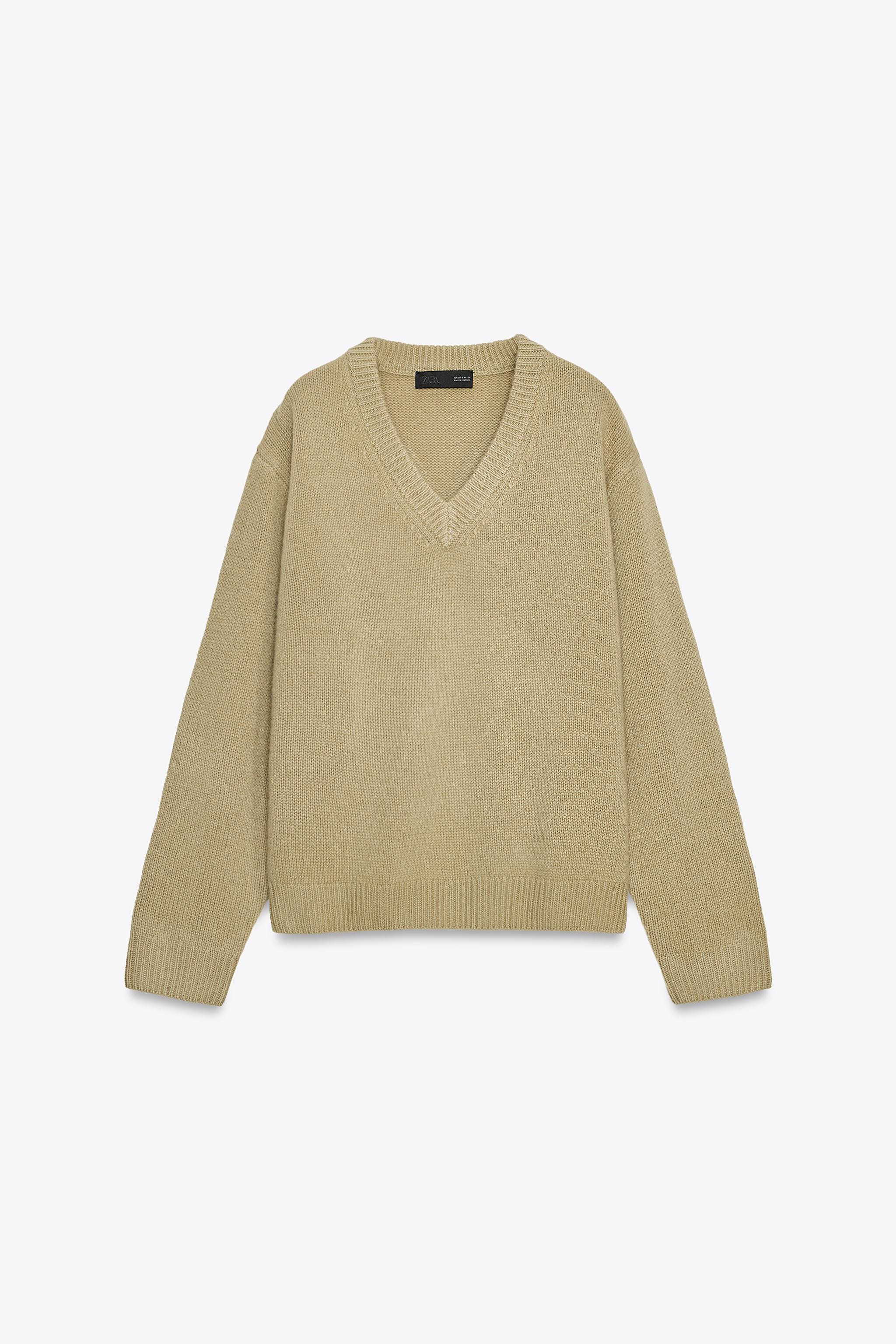 100% WOOL V-NECK JUMPER | Zara AU