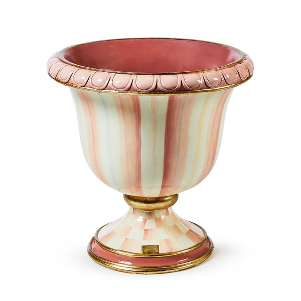 MacKenzie-Childs Rosy Stripe Urn | MacKenzie-Childs
