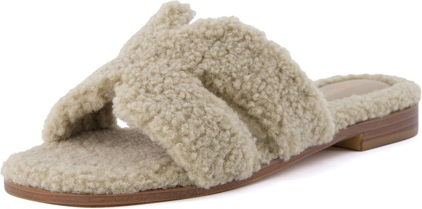 CUSHIONAIRE Women's Visa cozy slide sandal +Memory Foam, Wide Widths Available | Amazon (US)