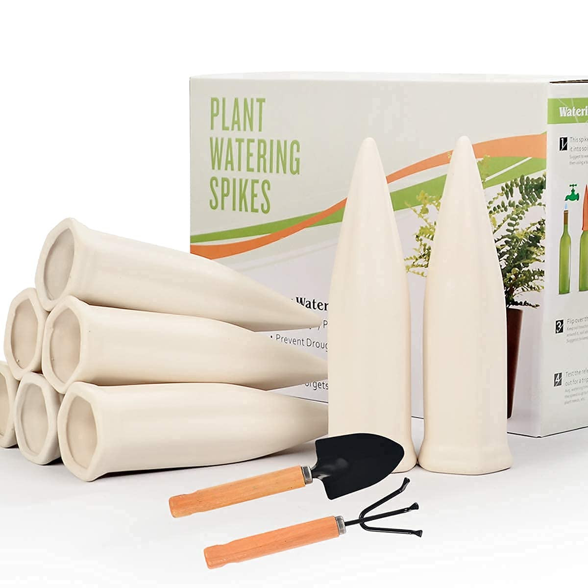 Slow Seep White Terracotta Vacation Plant Waterer 8 Pack Self Watering Stakes for Outdoor and Hom... | Amazon (US)