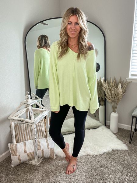 Sweater shirt - stayed tts (large) fits oversized, more colors
Leggings - medium tall! Available in lengths and more colors 

#LTKstyletip #LTKSale #LTKsalealert