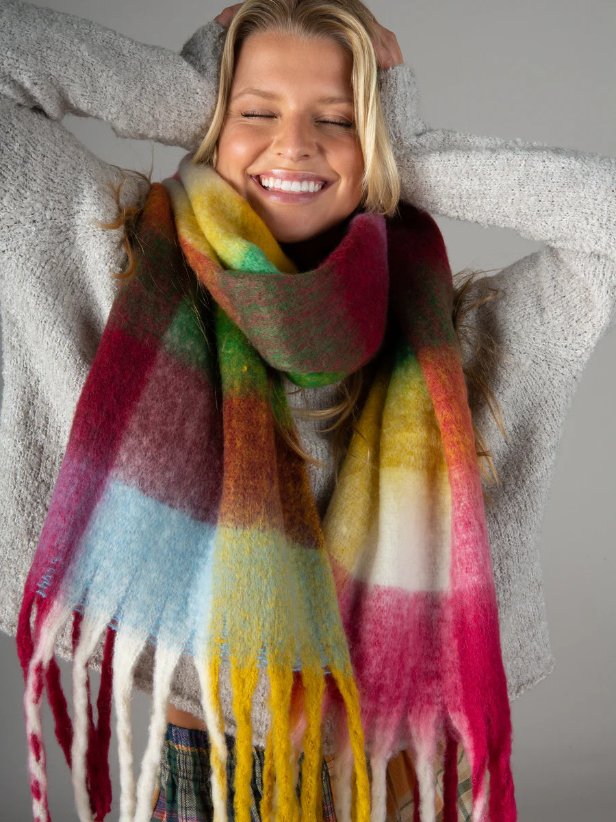 Cuddle Up Cozy Scarf - Rainbow | Natural Life