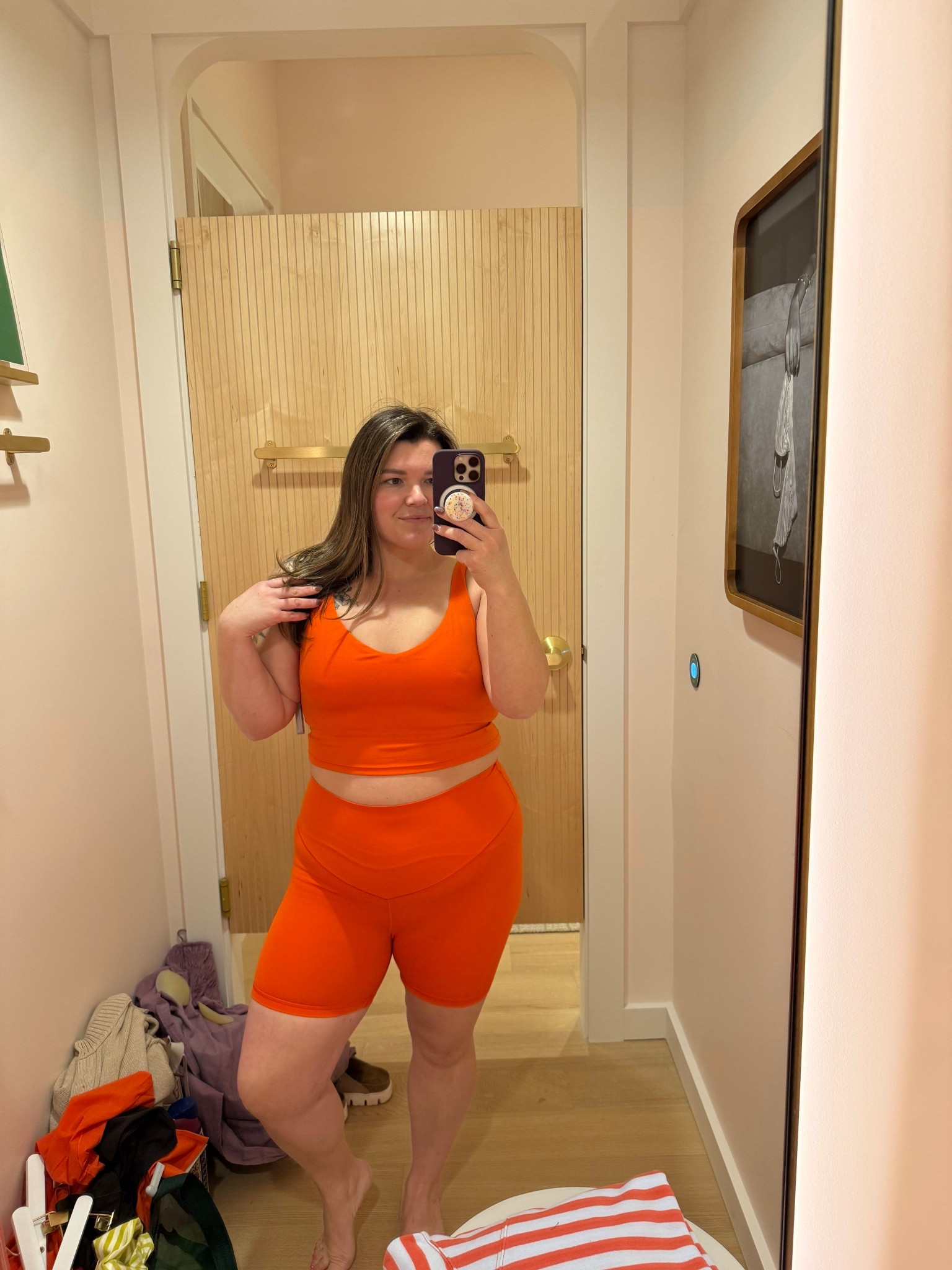 Aerie active. Xl top, large shorts  

#LTKfitnessgoals #LTKSaleAlert #LTKActive