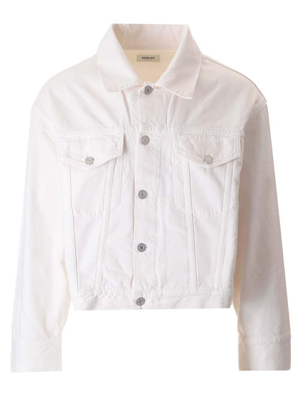 AGOLDE dorian Jacket In White Denim | Italist.com US
