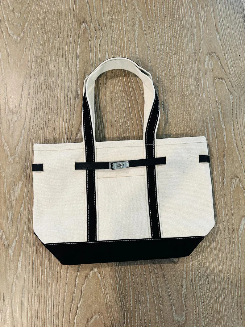 Luxury Canvas Boat Tote - Etsy | Etsy (US)
