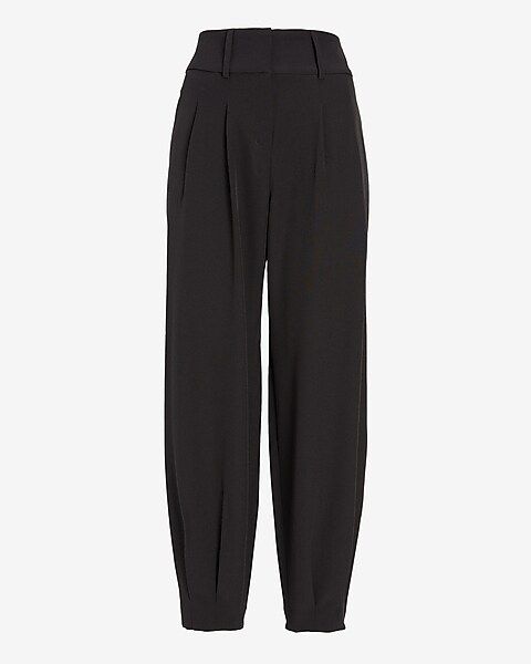 High Waisted Pleated Ankle Pant | Express